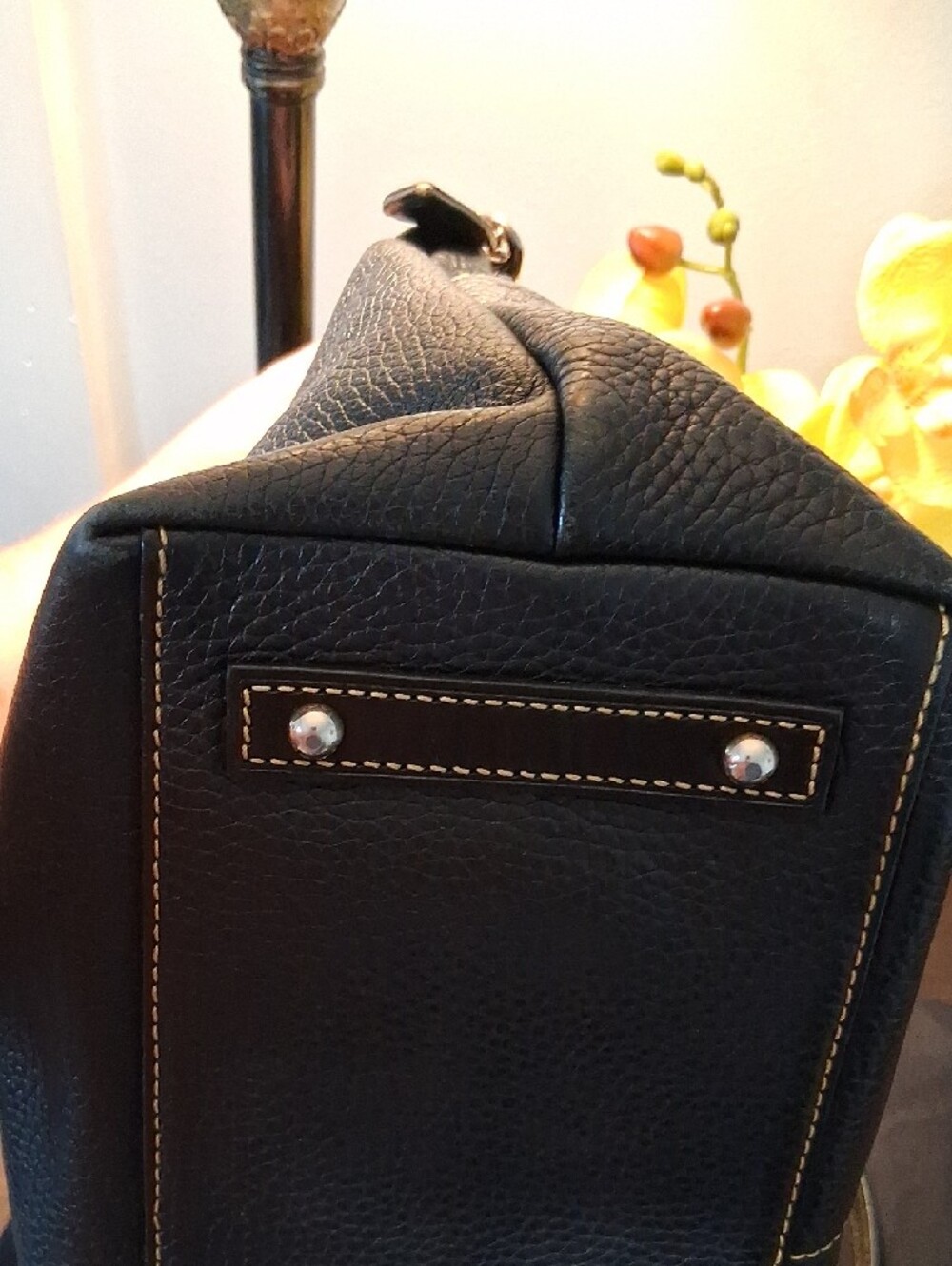 Dooney & Bourke Black Pebble Leather Tote with Matching Wallet - Picture 7 of 16